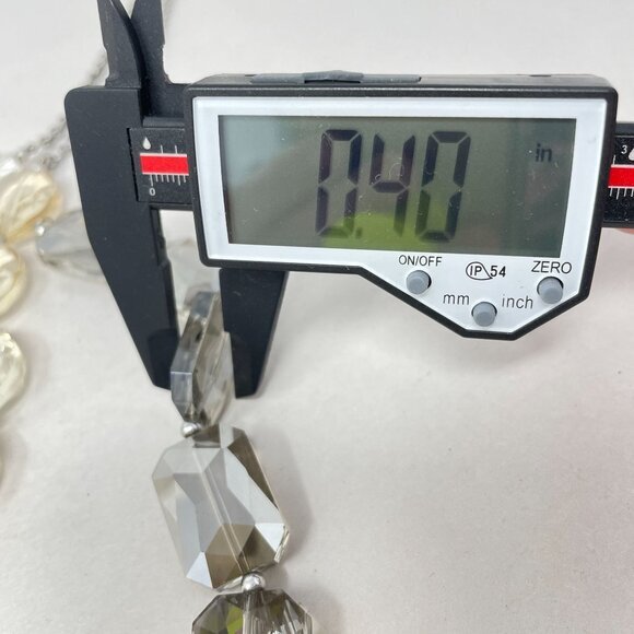 Premier Designs Swanky Necklace Faceted Glass Multistrand Statement Y2K - Picture 12 of 13